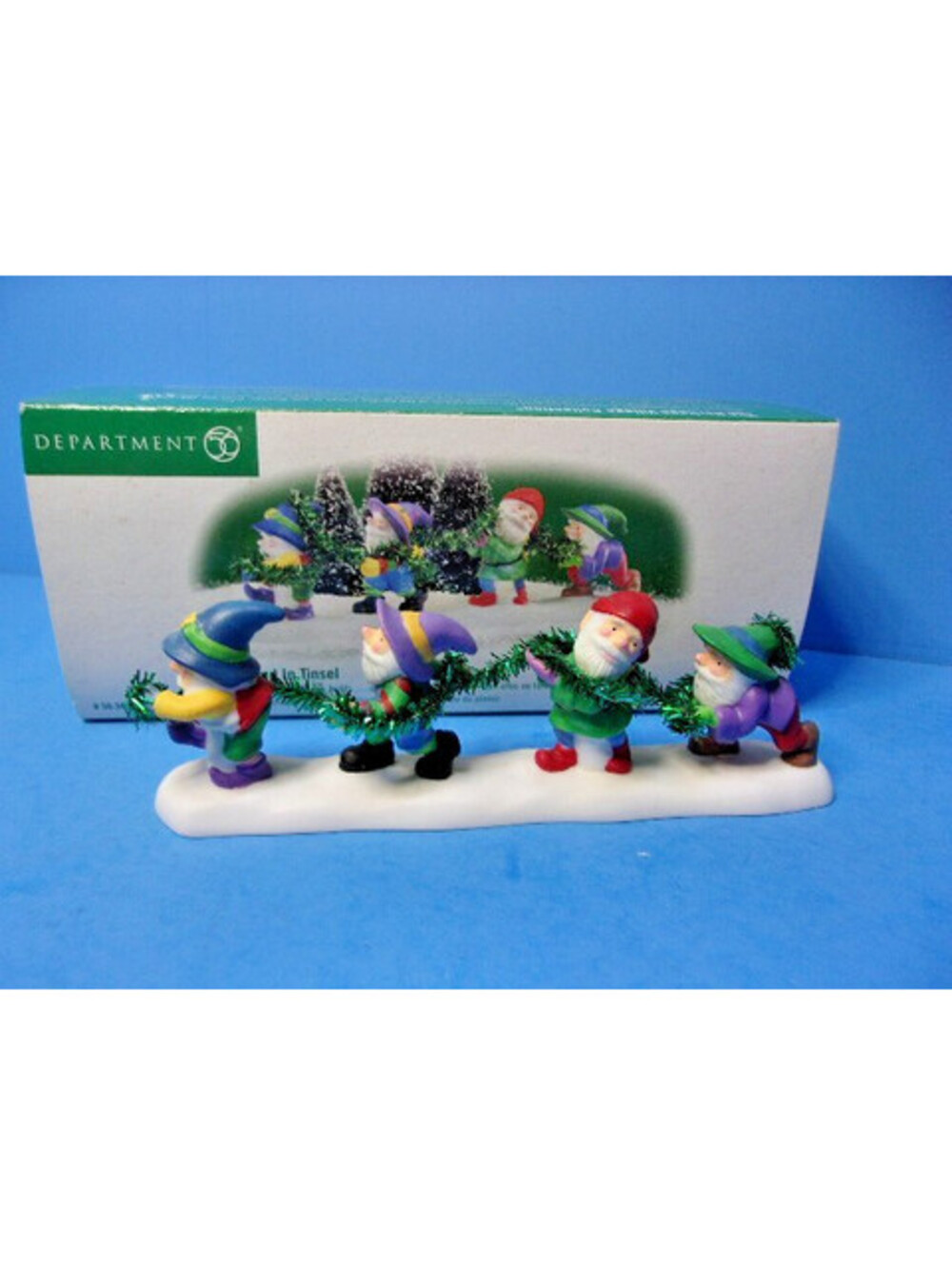 Dept 56 Tangled in Tinsel #56708 North Pole Series Christmas Village Elves IOB